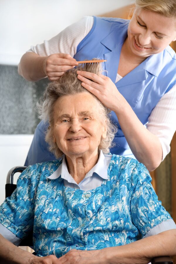 Woman getting hair done • Elder Abuse • 3000F Elder Abuse • Affordable Mandatory Classes • Mandatory Classes • Court Ordered Classes • CE Classes • www.affordablemandatoryclasses.com